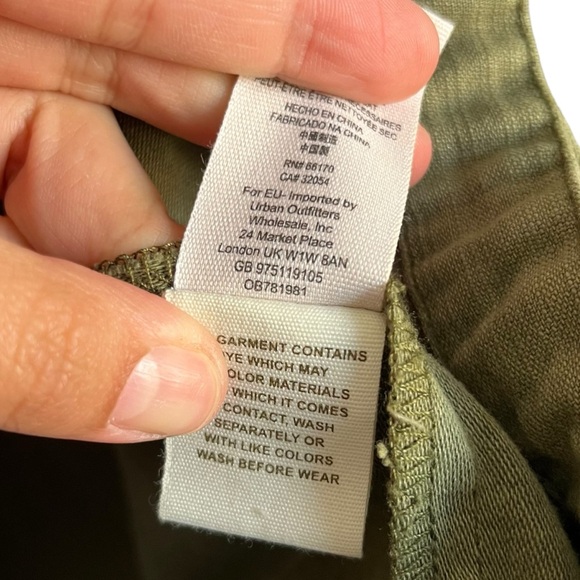 Free People Joshua Tree Utility Jacket Cotton Canvas Army Green Oversized Size M - Picture 11 of 14